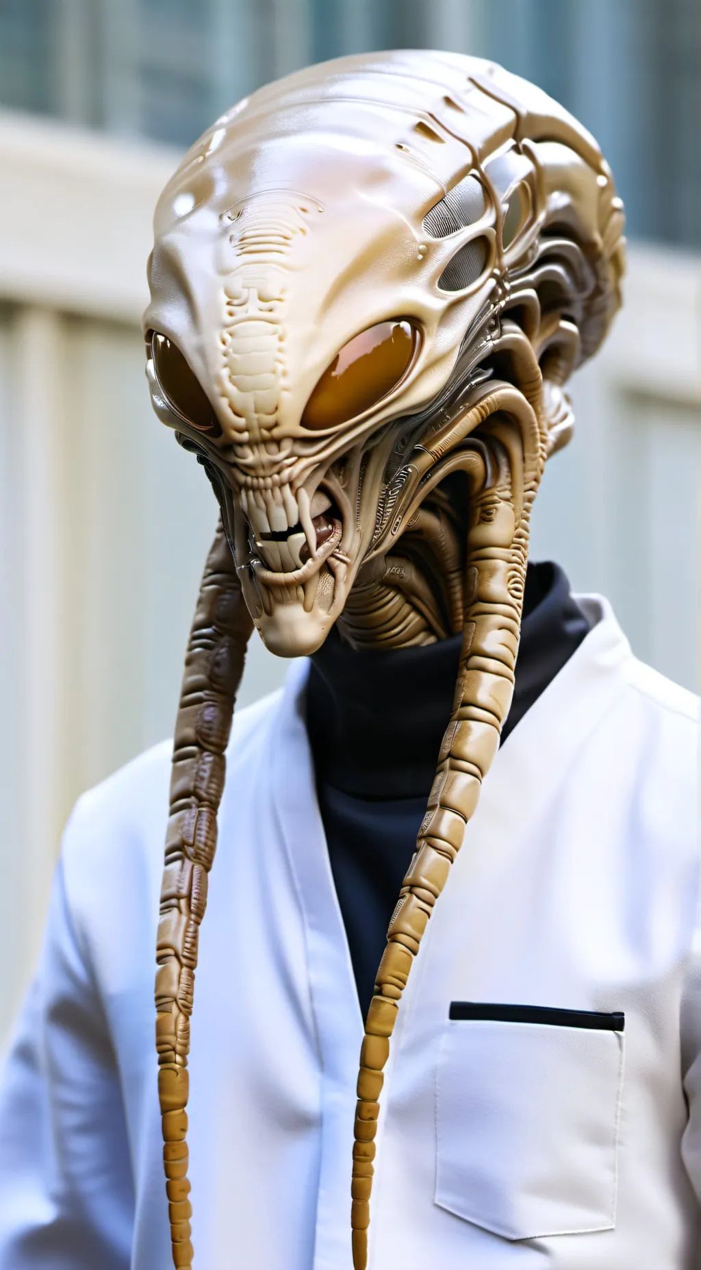 ai character: face huger background