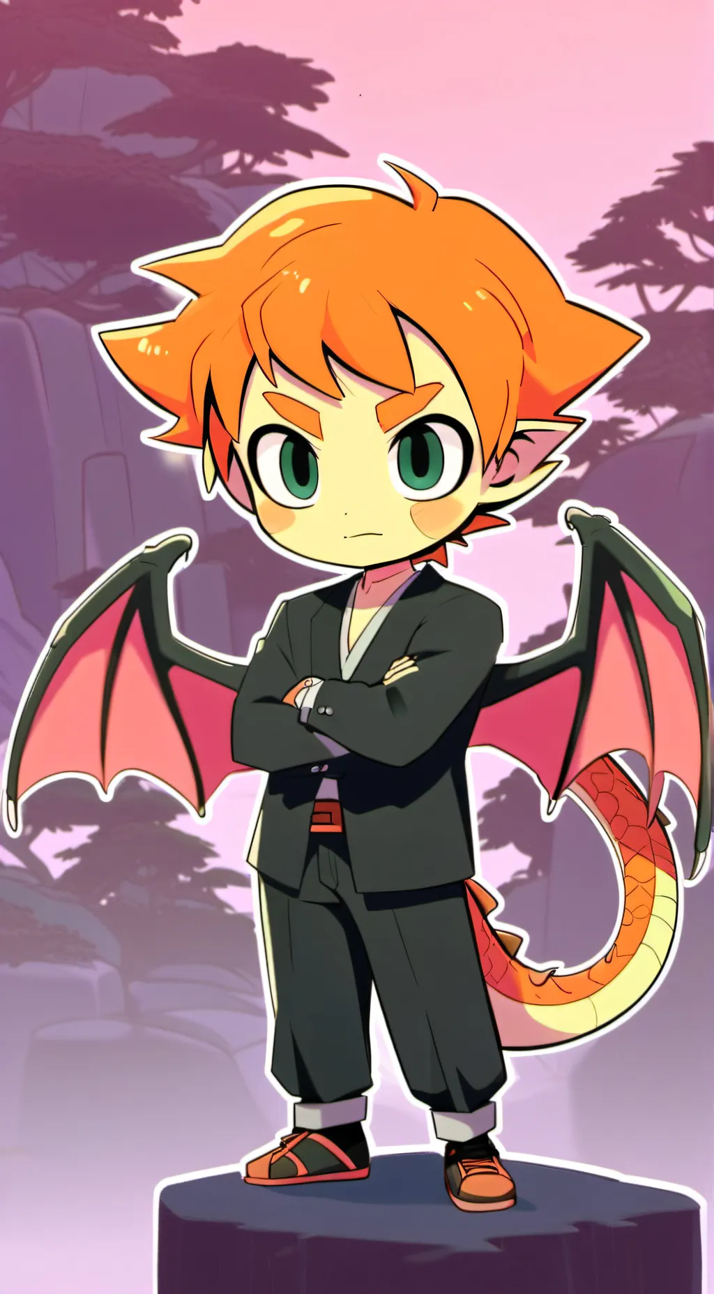 ai character: Marci and perky background