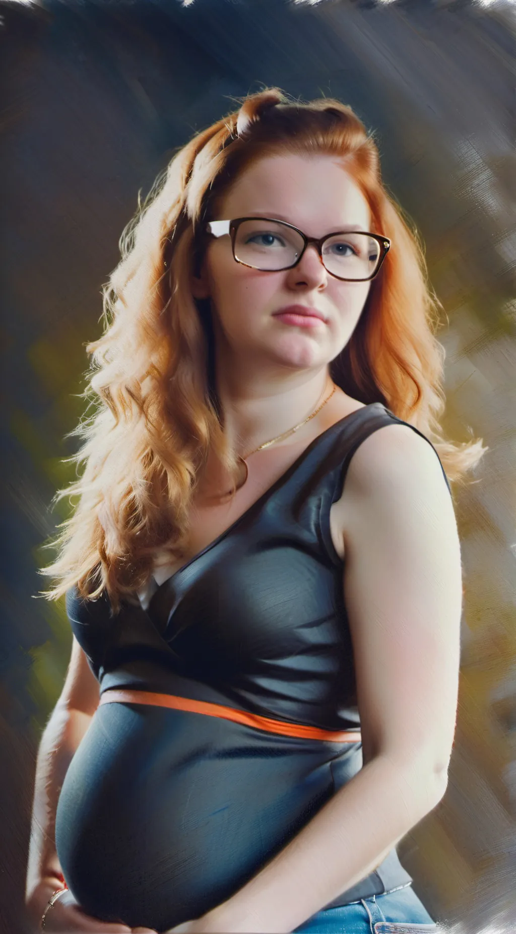 ai character: Amber background