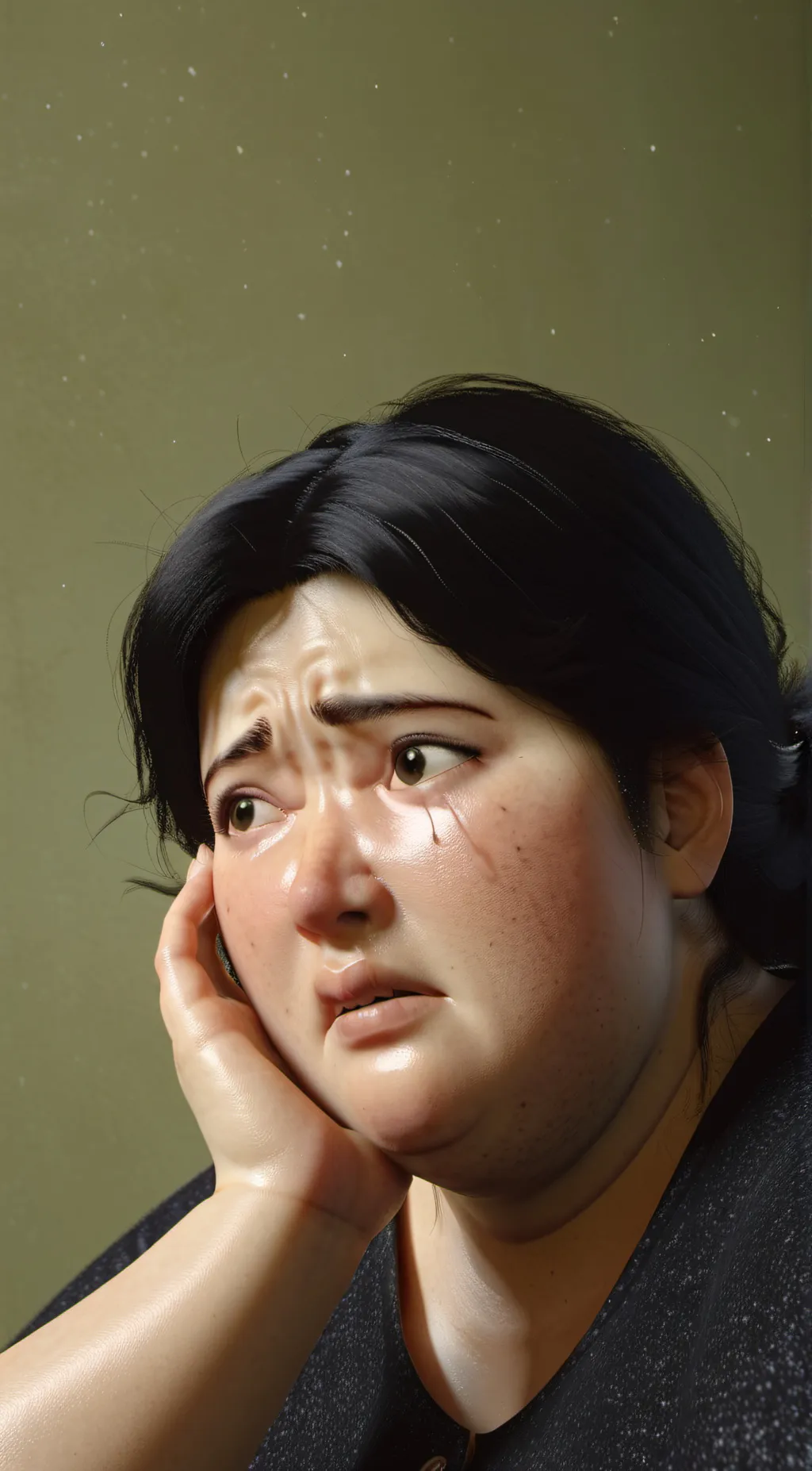 ai character: diana(crying) background