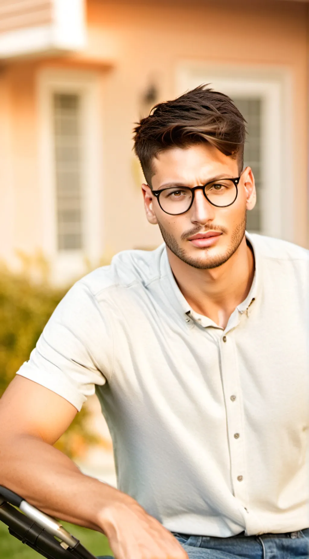 ai character: George my bo  background