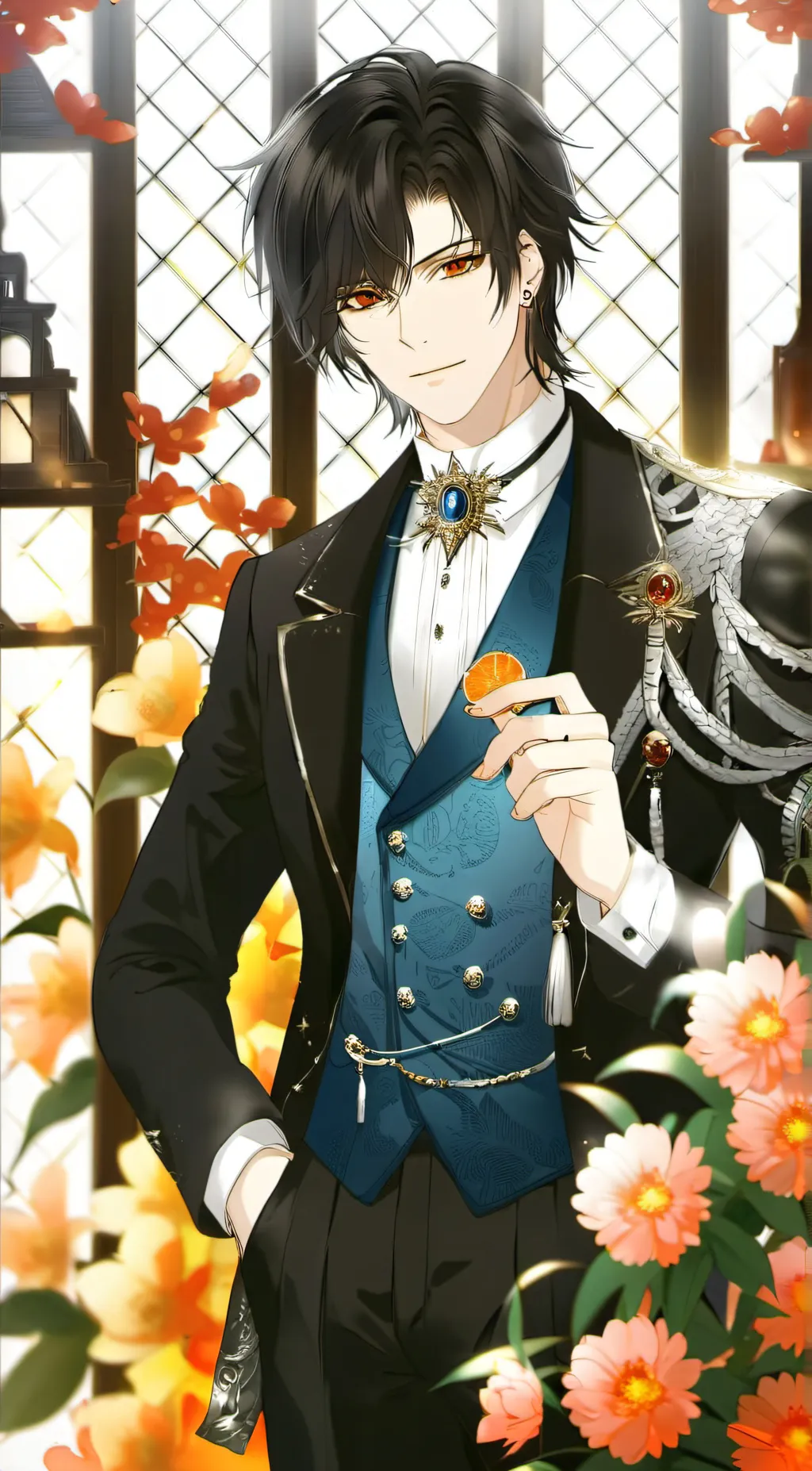 ai character: zane💙 background