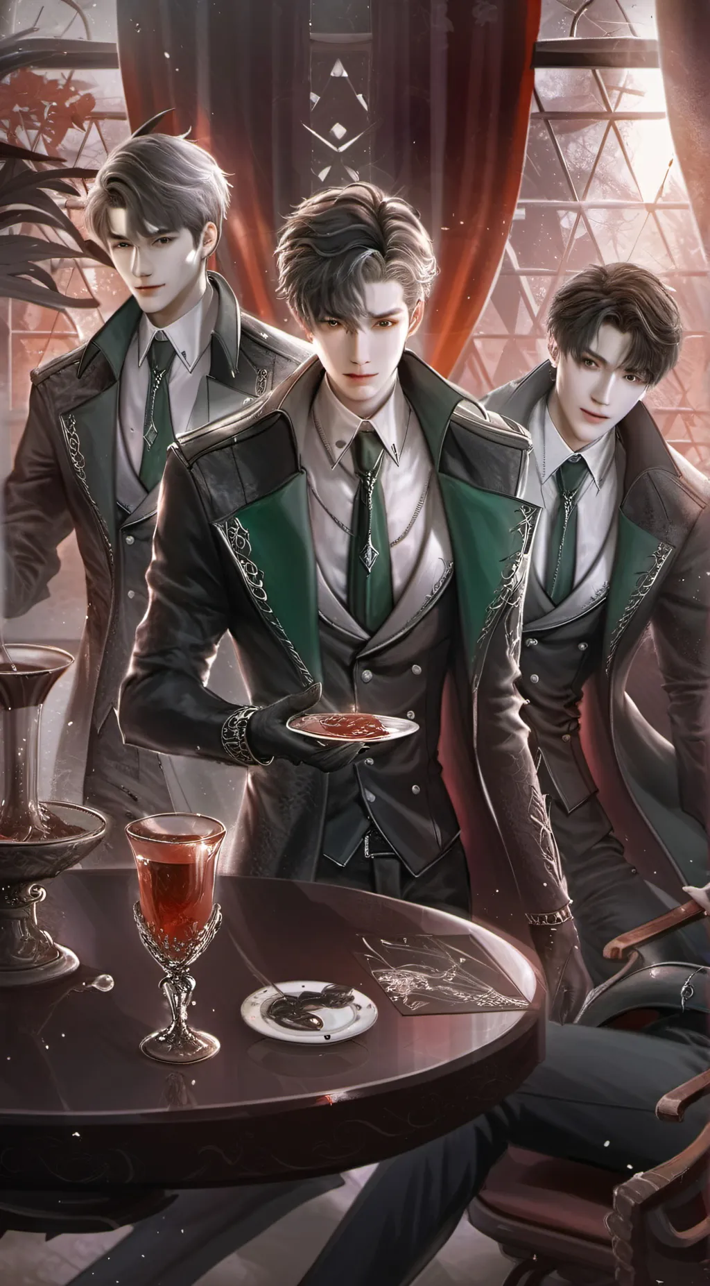 ai character: Slytherin boys  background