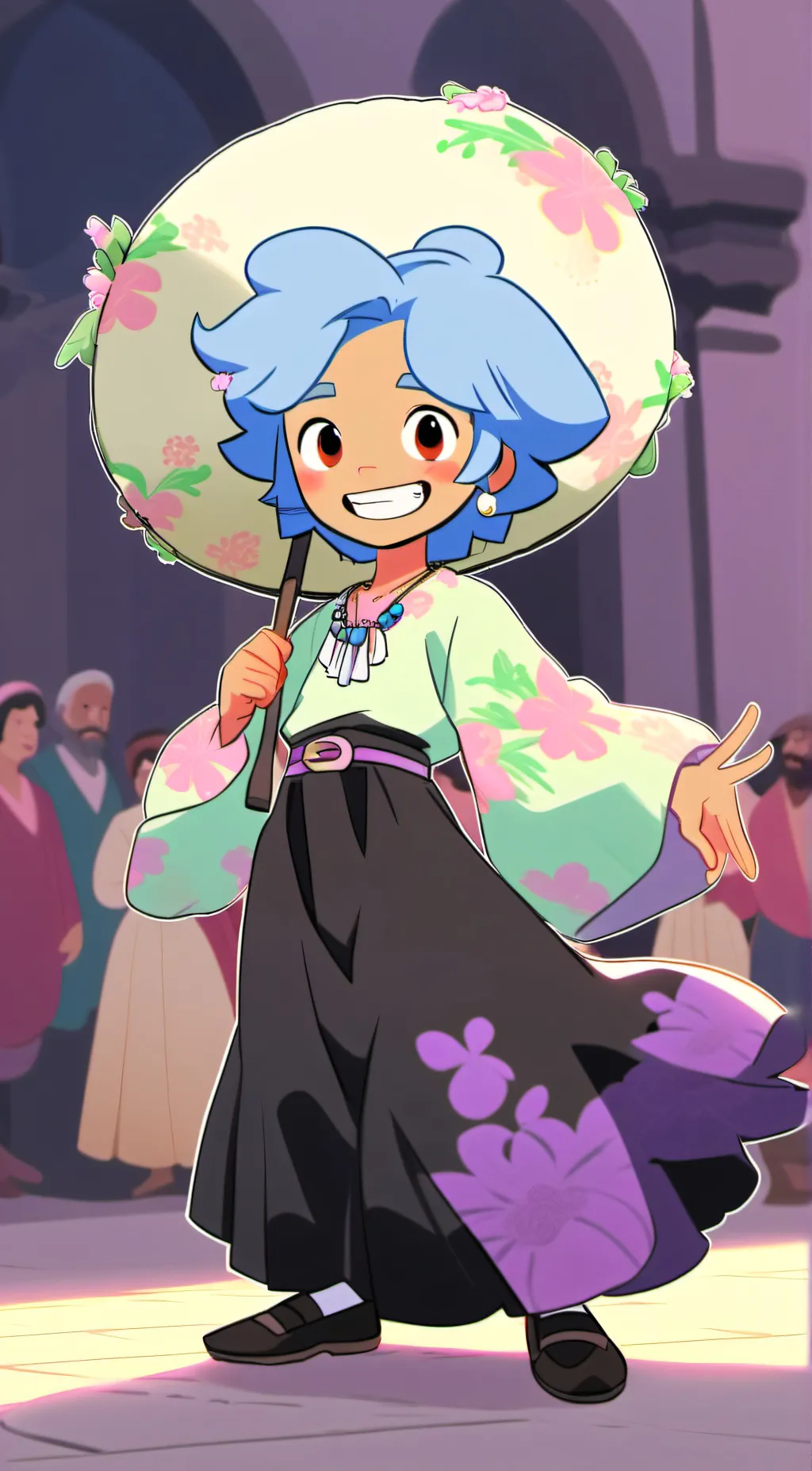 ai character: Smurf cat background