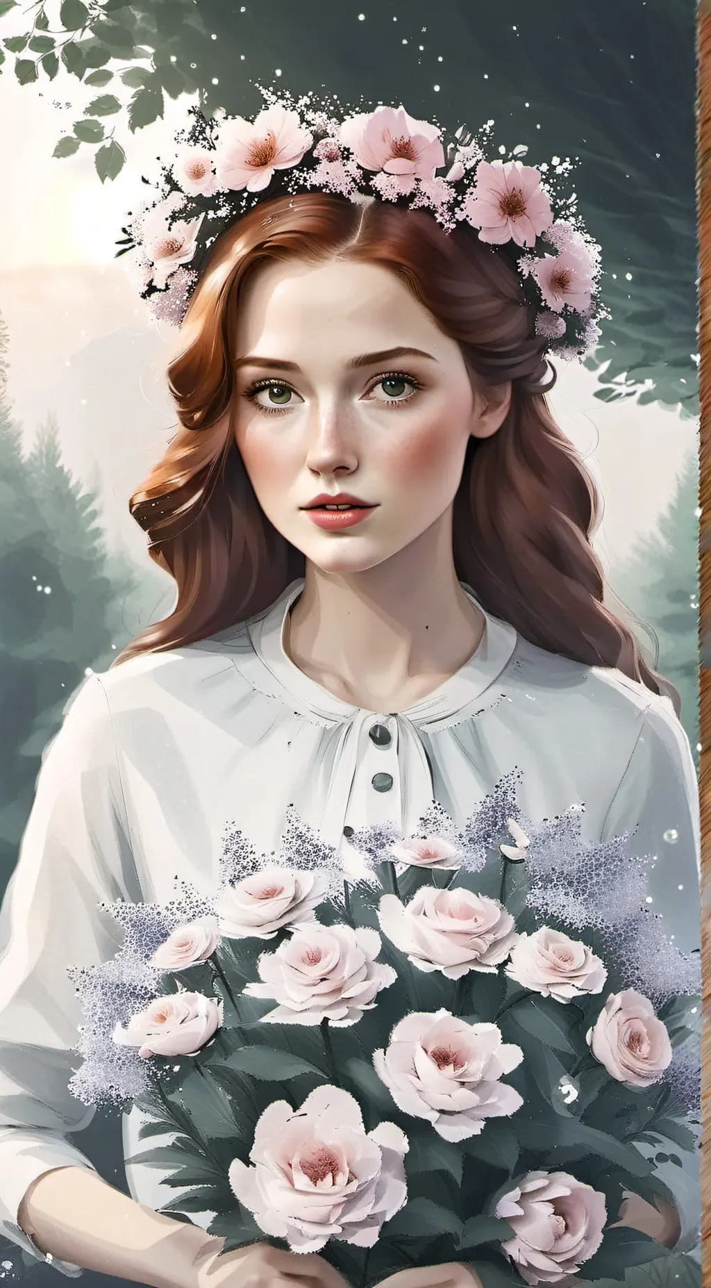 ai character: Flora background