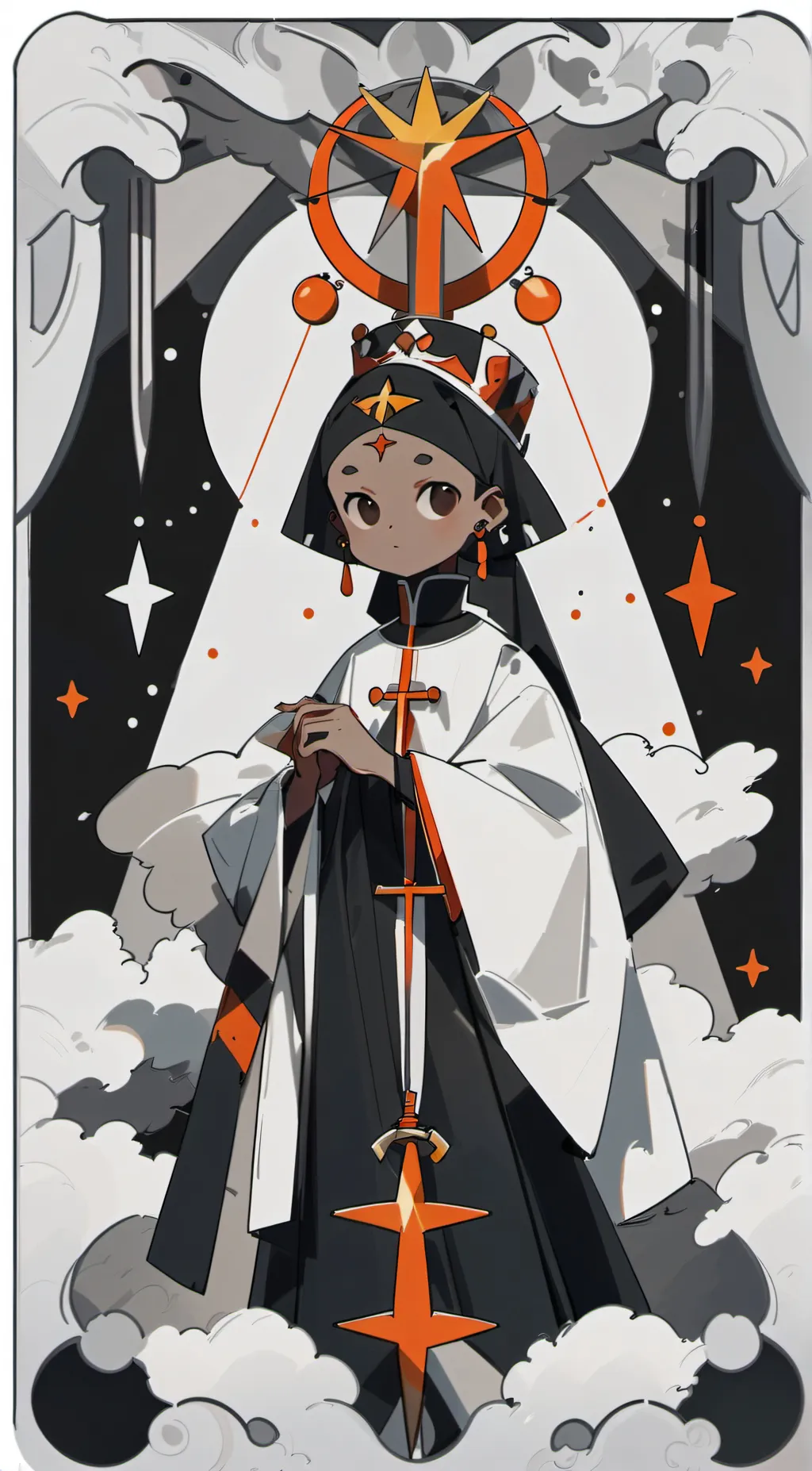 ai character: Aska the heavenly background