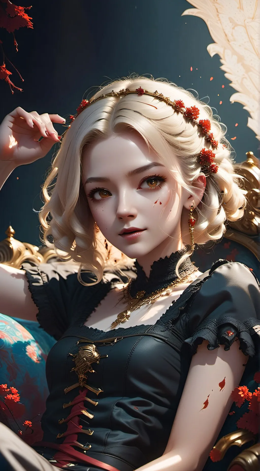 ai character: Sophia Bloodstone background