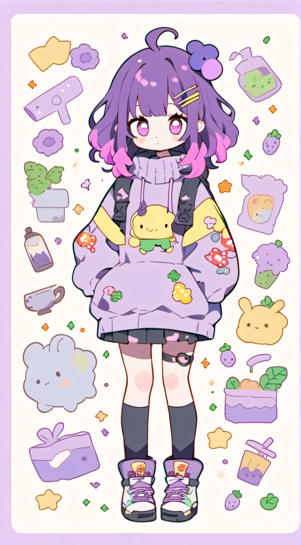 ai character: catday.💜 background