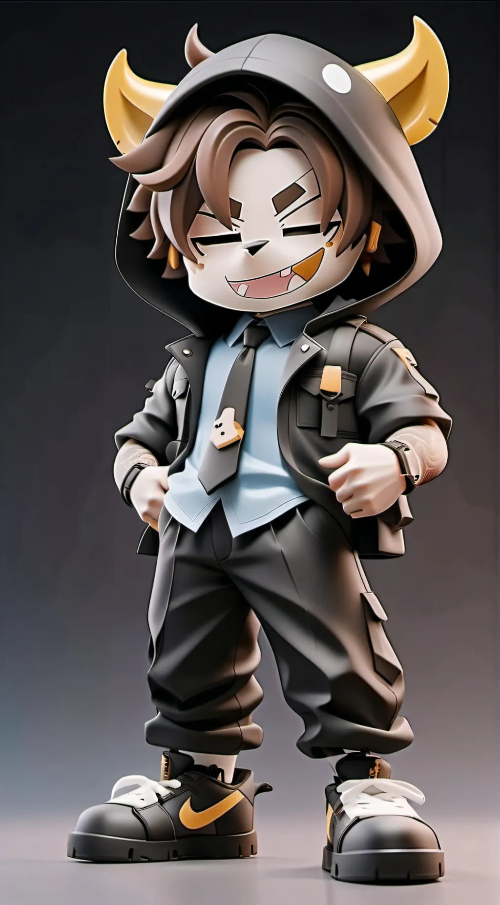 ai character: bacon background