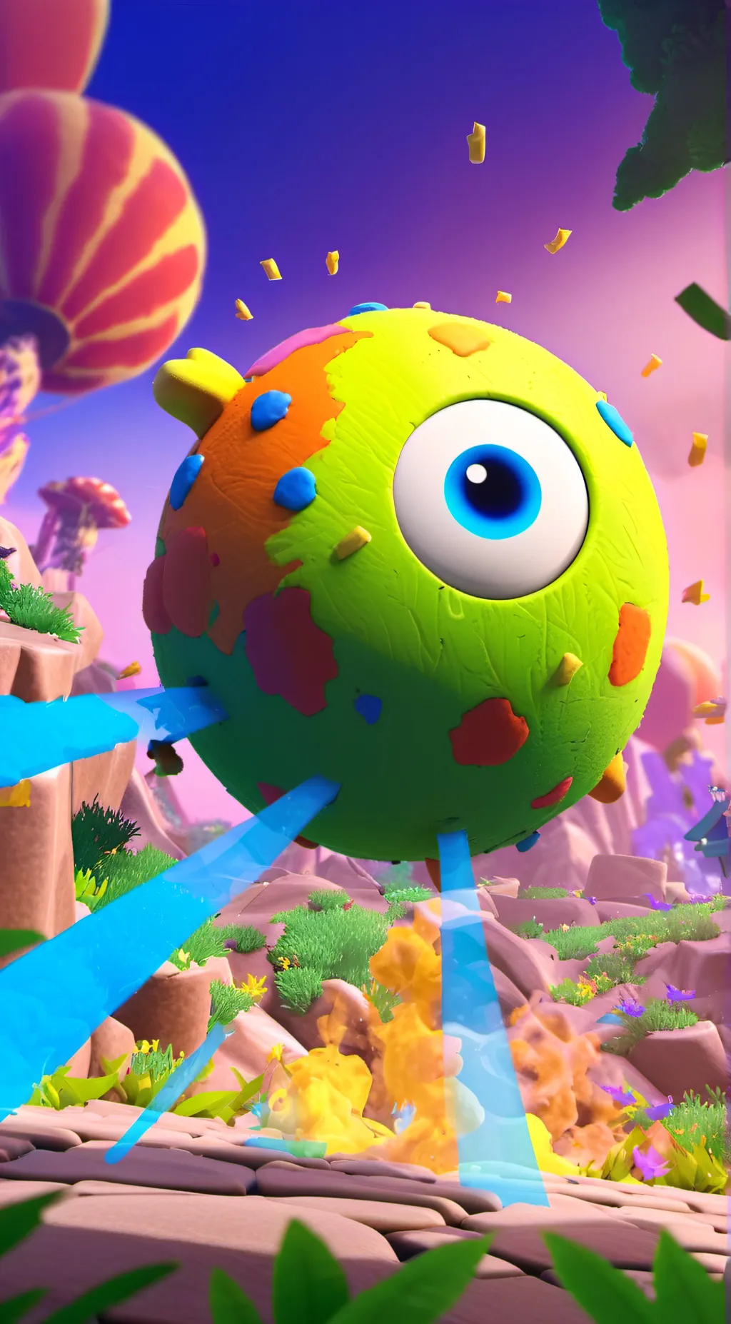 ai character: wacky world background