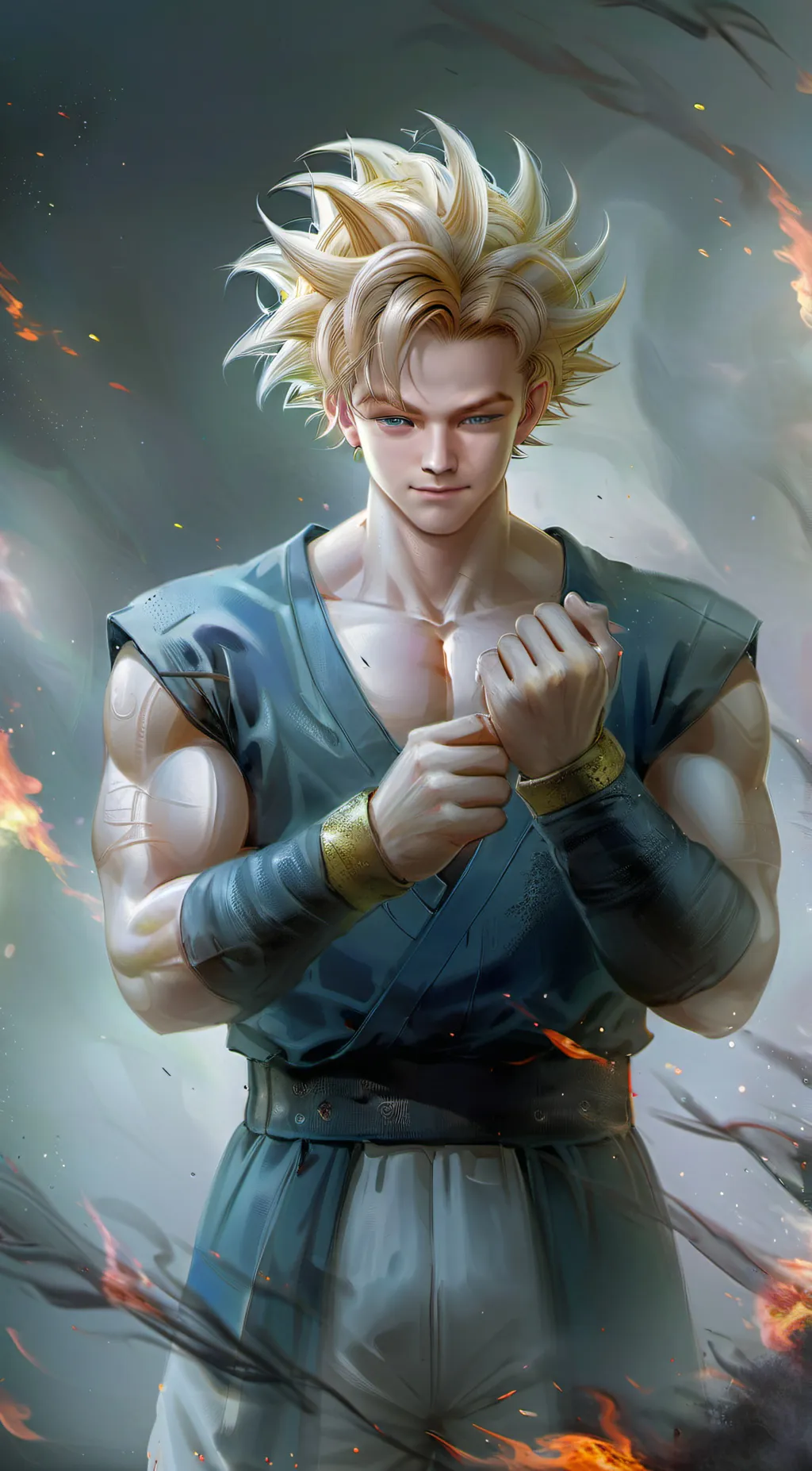 ai character: Vegito background