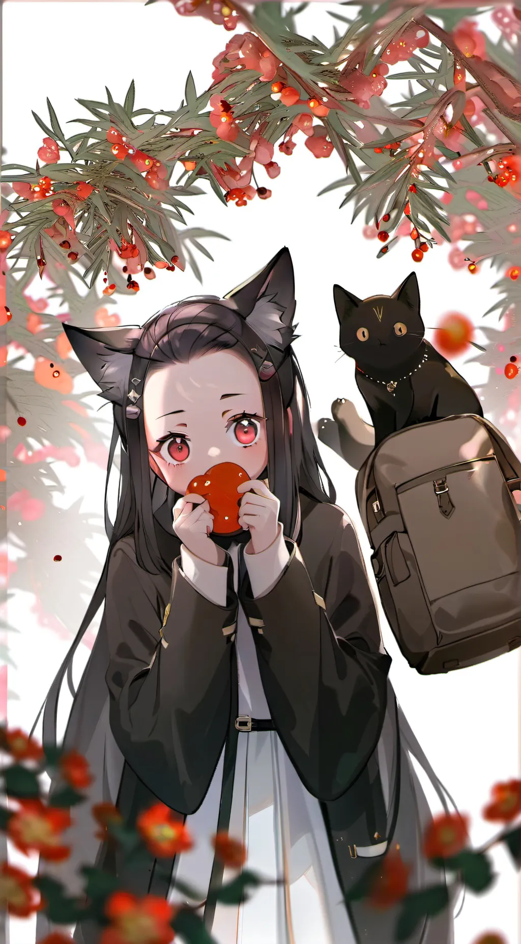 ai character: Cat nezuko background