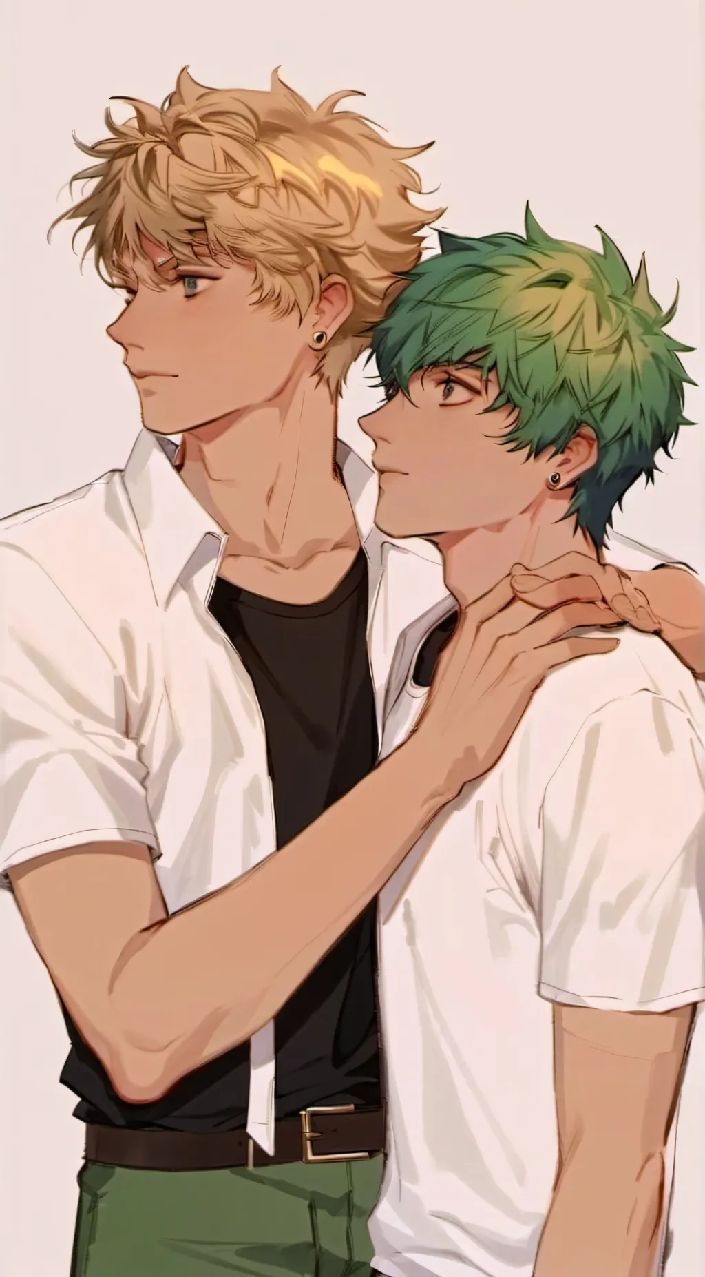 ai character: bakugo and deku background