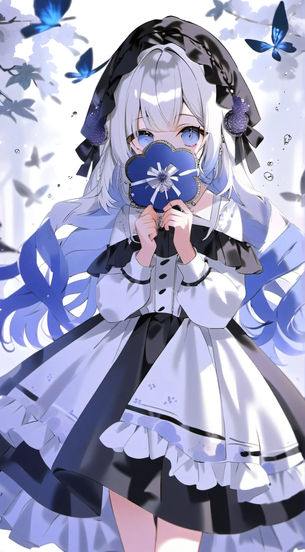 ai character: Lavender background