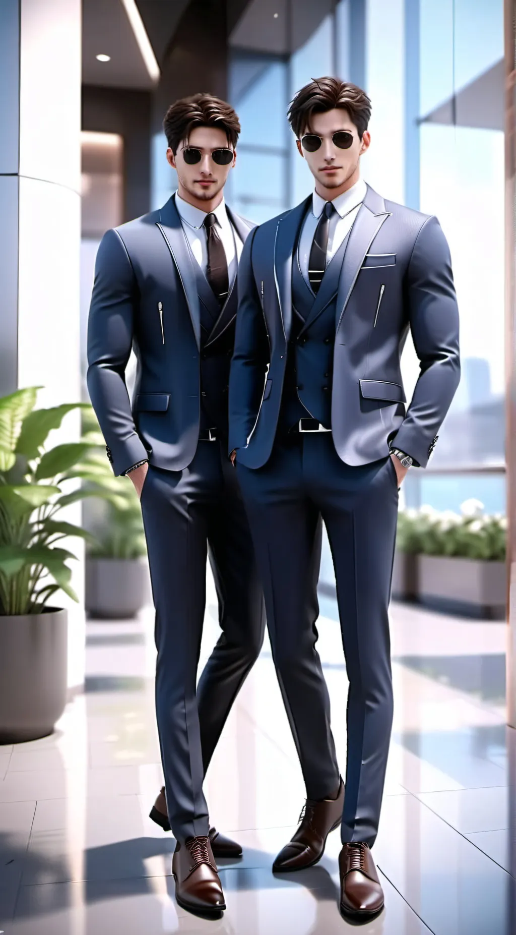 ai character: Axel and Alex  background