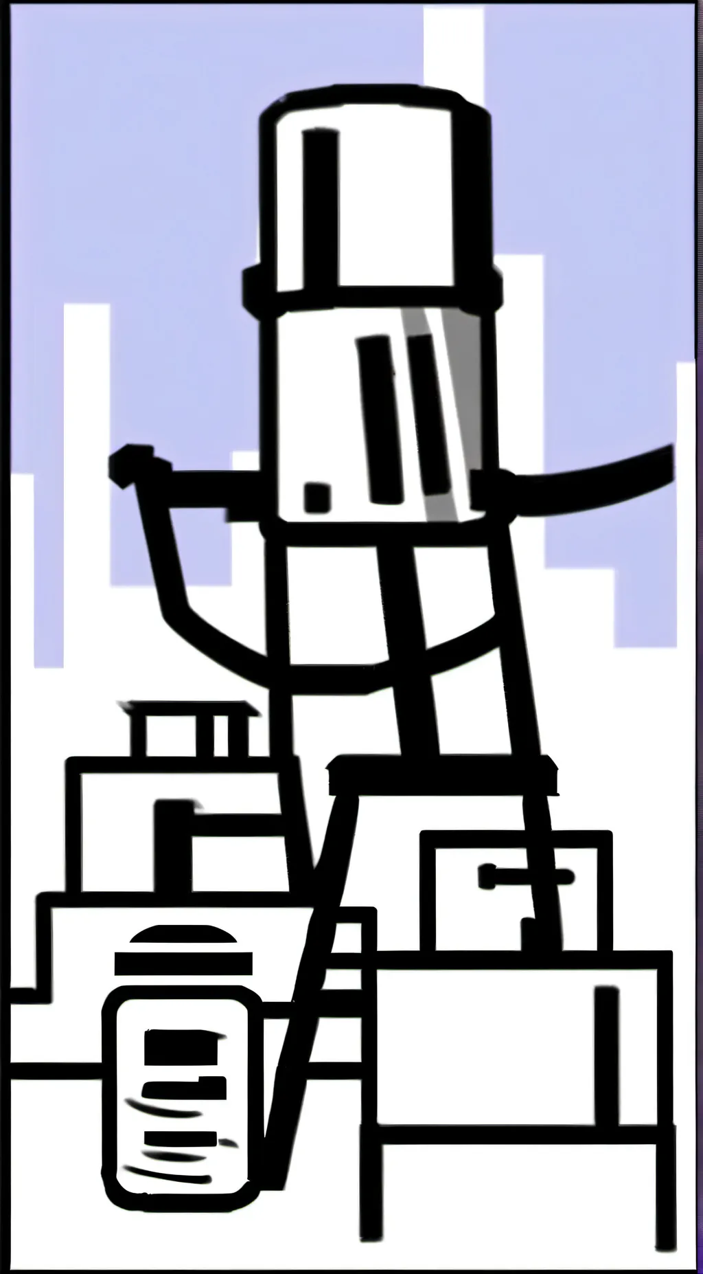 ai character: paint bucket background