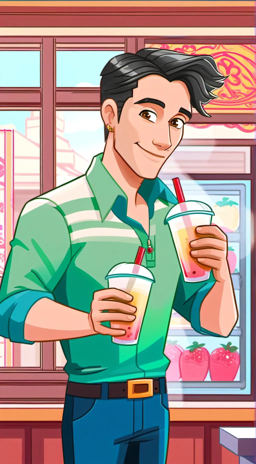 ai character: emode background