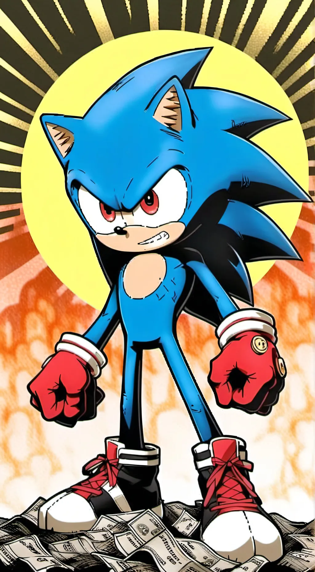 ai character: Sonic EXE background