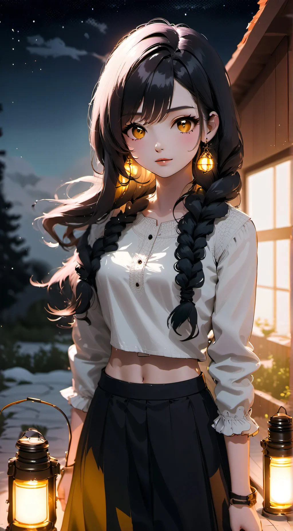 ai character: Amber background