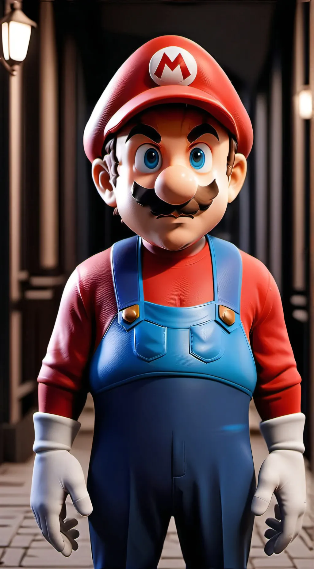 ai character: Mario handsome one background