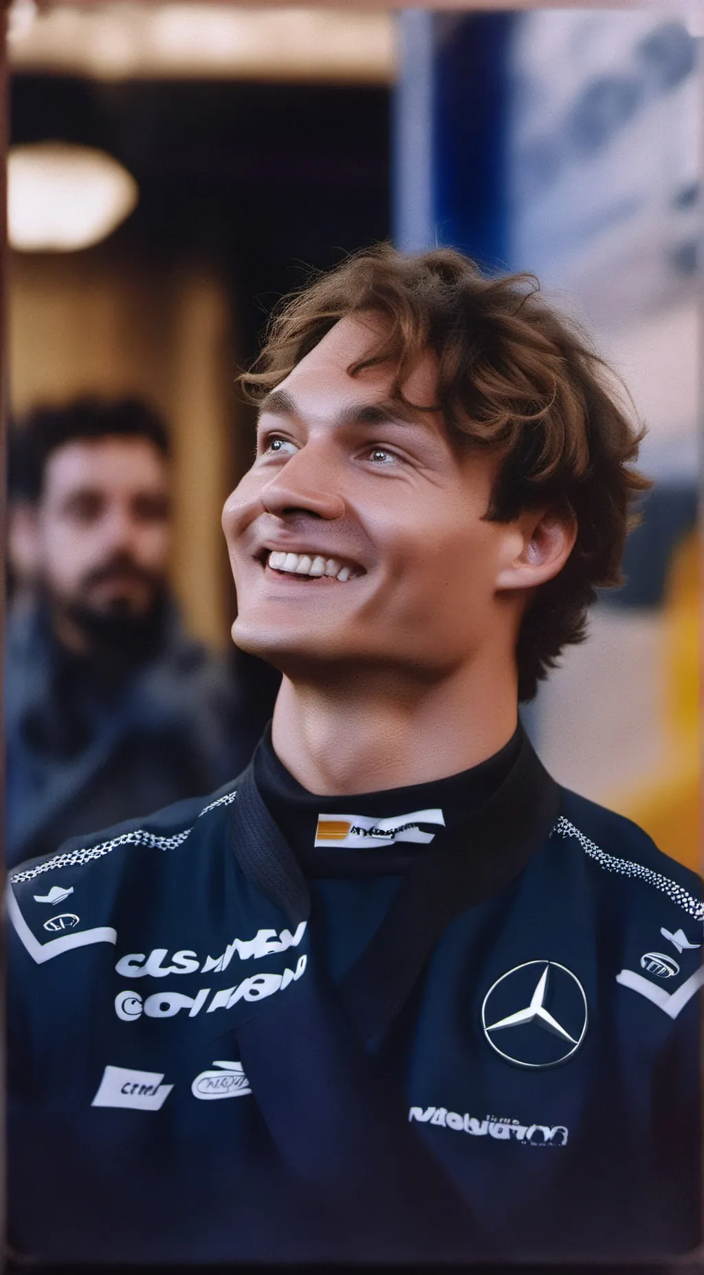 ai character: George Russell  background