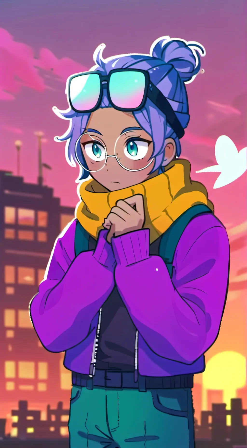 ai character: Zhen Black background