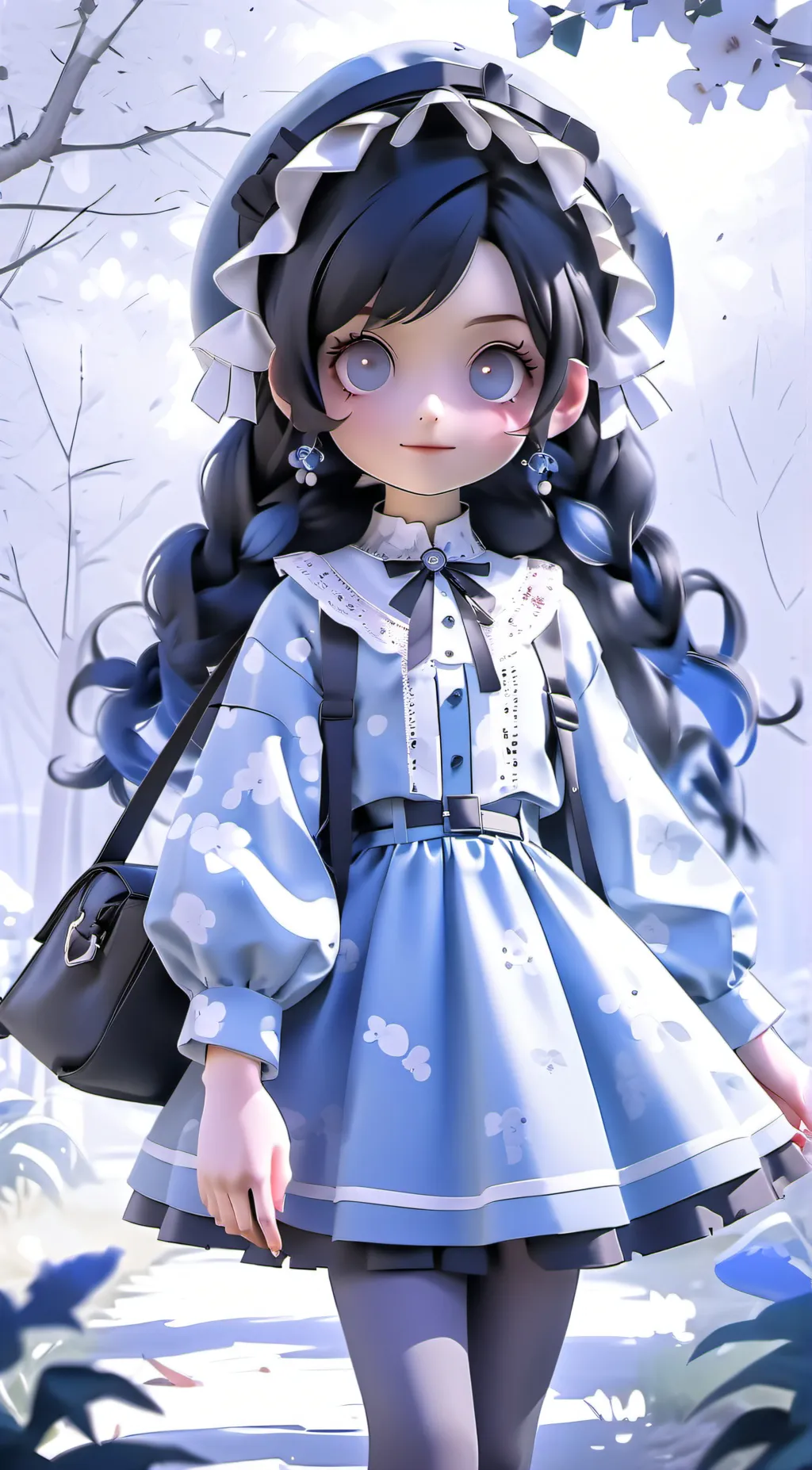 ai character: cleaner Wednesday background