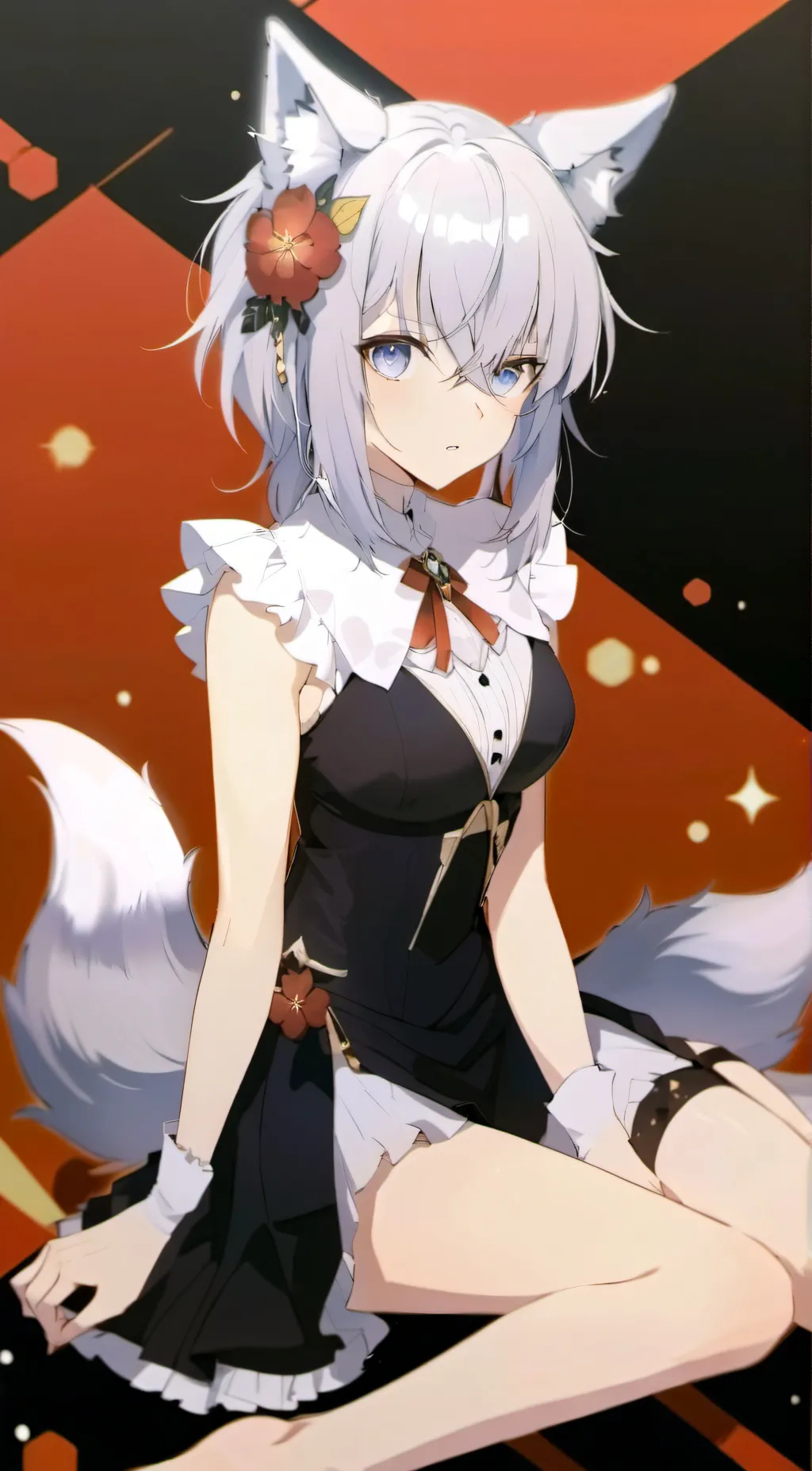 ai character: Atena semu background