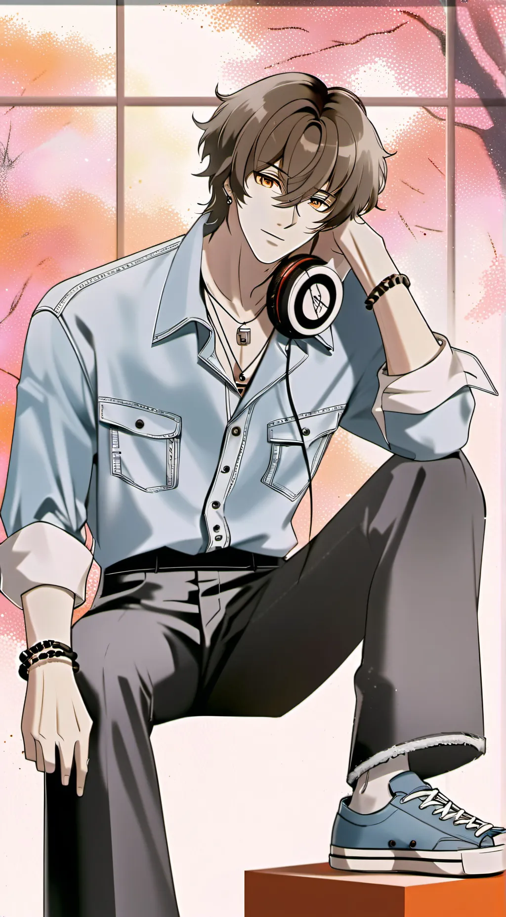 ai character: Derek  background