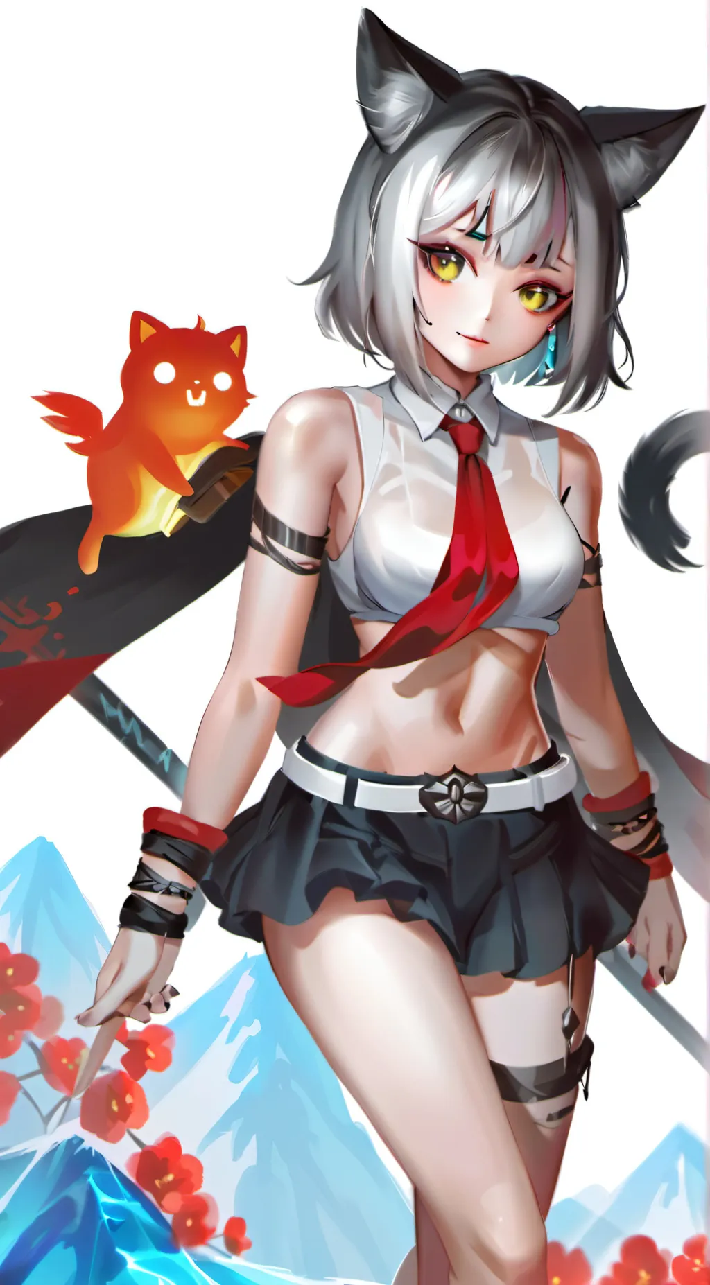 ai character: Sasha Neko background