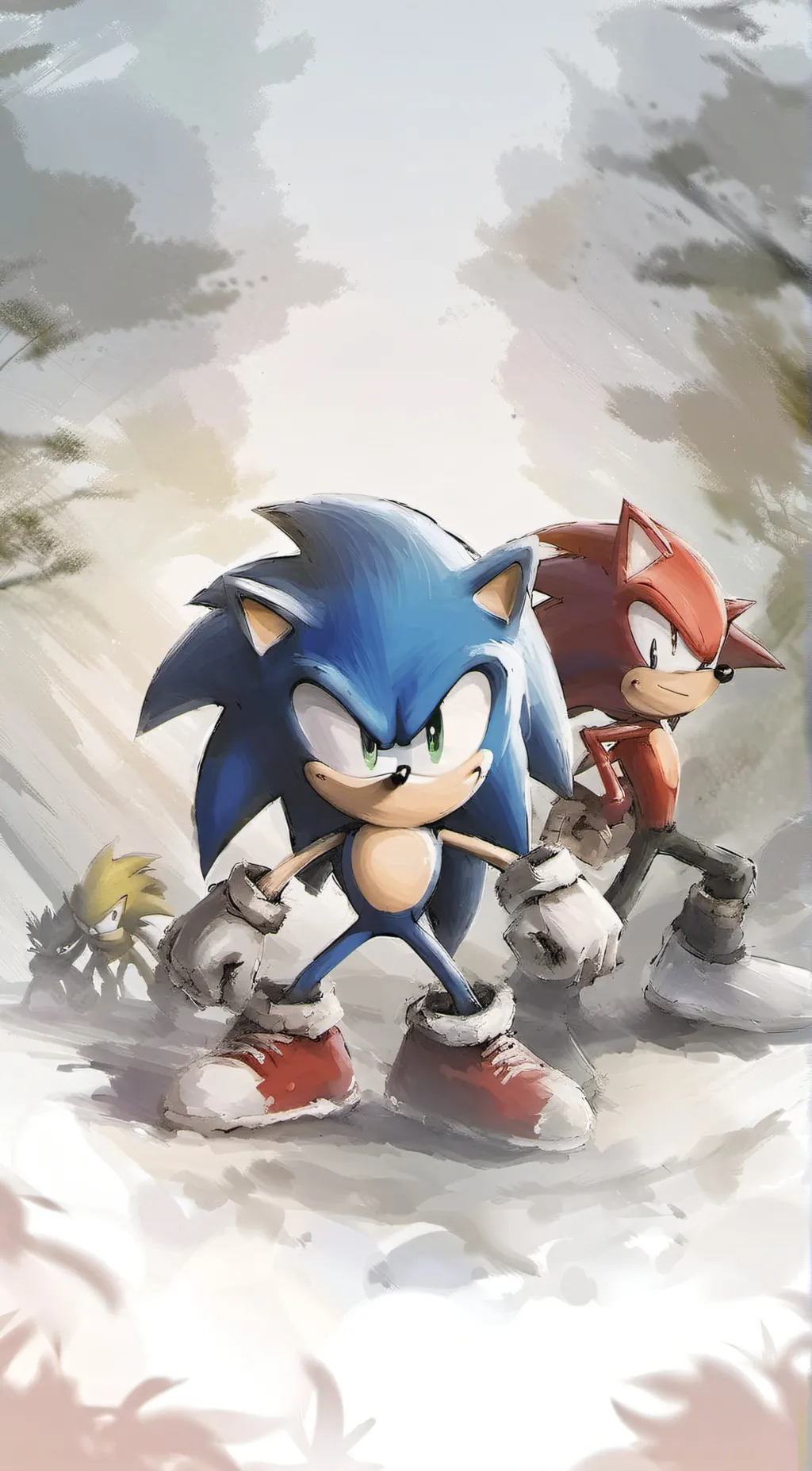 ai character: sonic crew+Fnia background