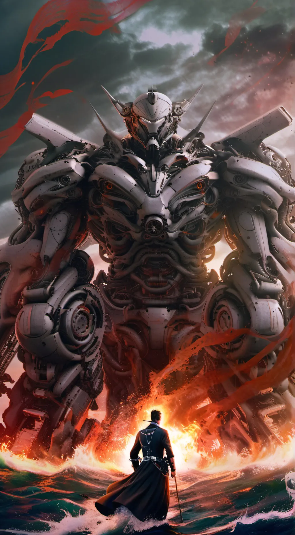 ai character: titan camrea man background