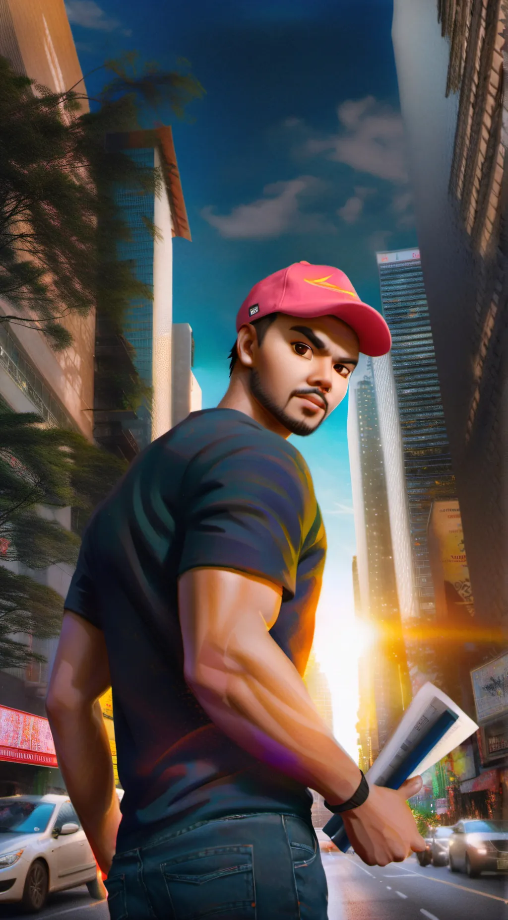 ai character: Answer is too shir background