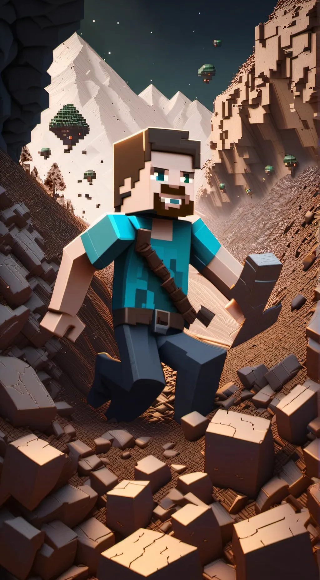 ai character: steve,alex, dream background