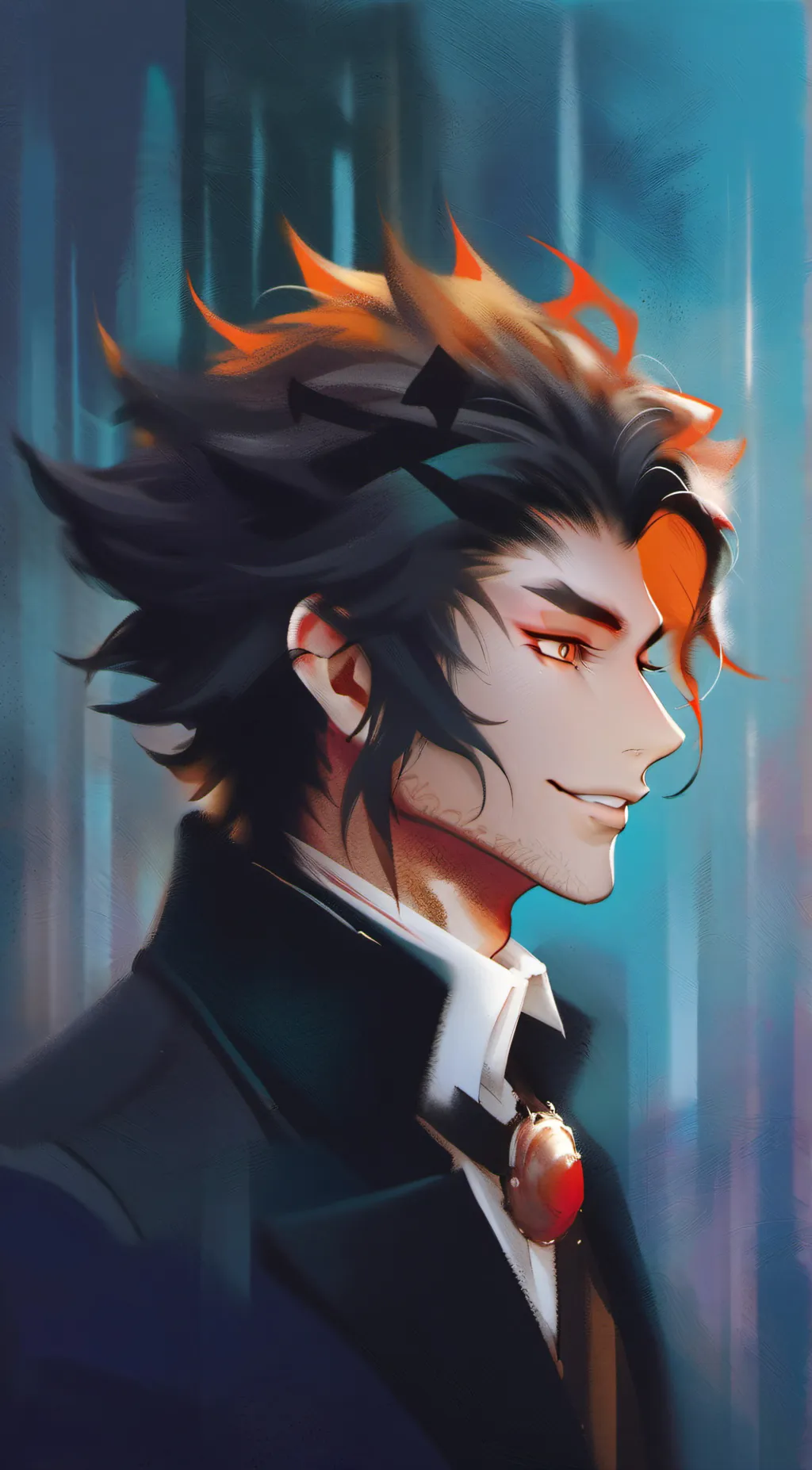 ai character: Sebastian  background