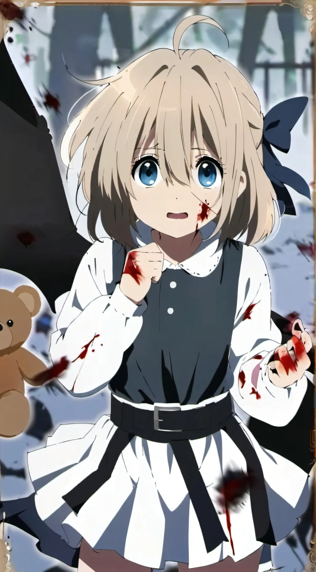 ai character: Amber background