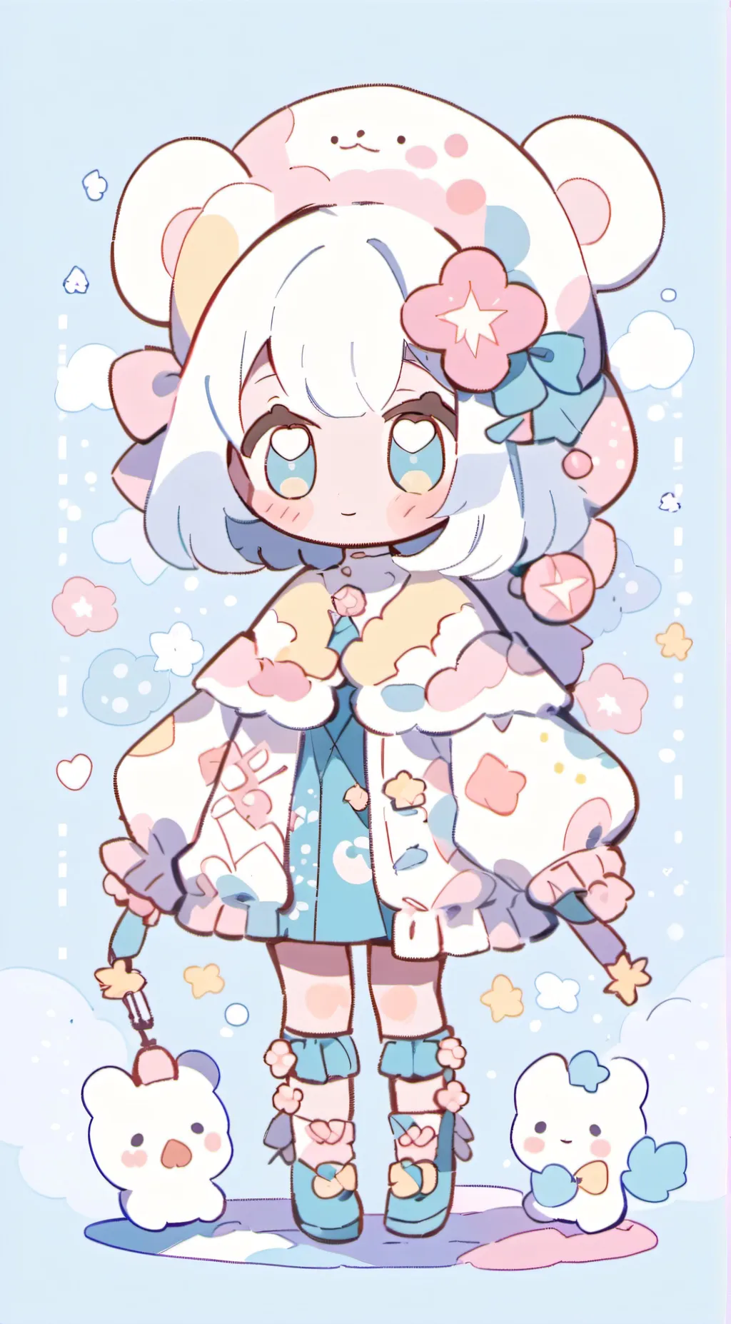 ai character: Moonlight background