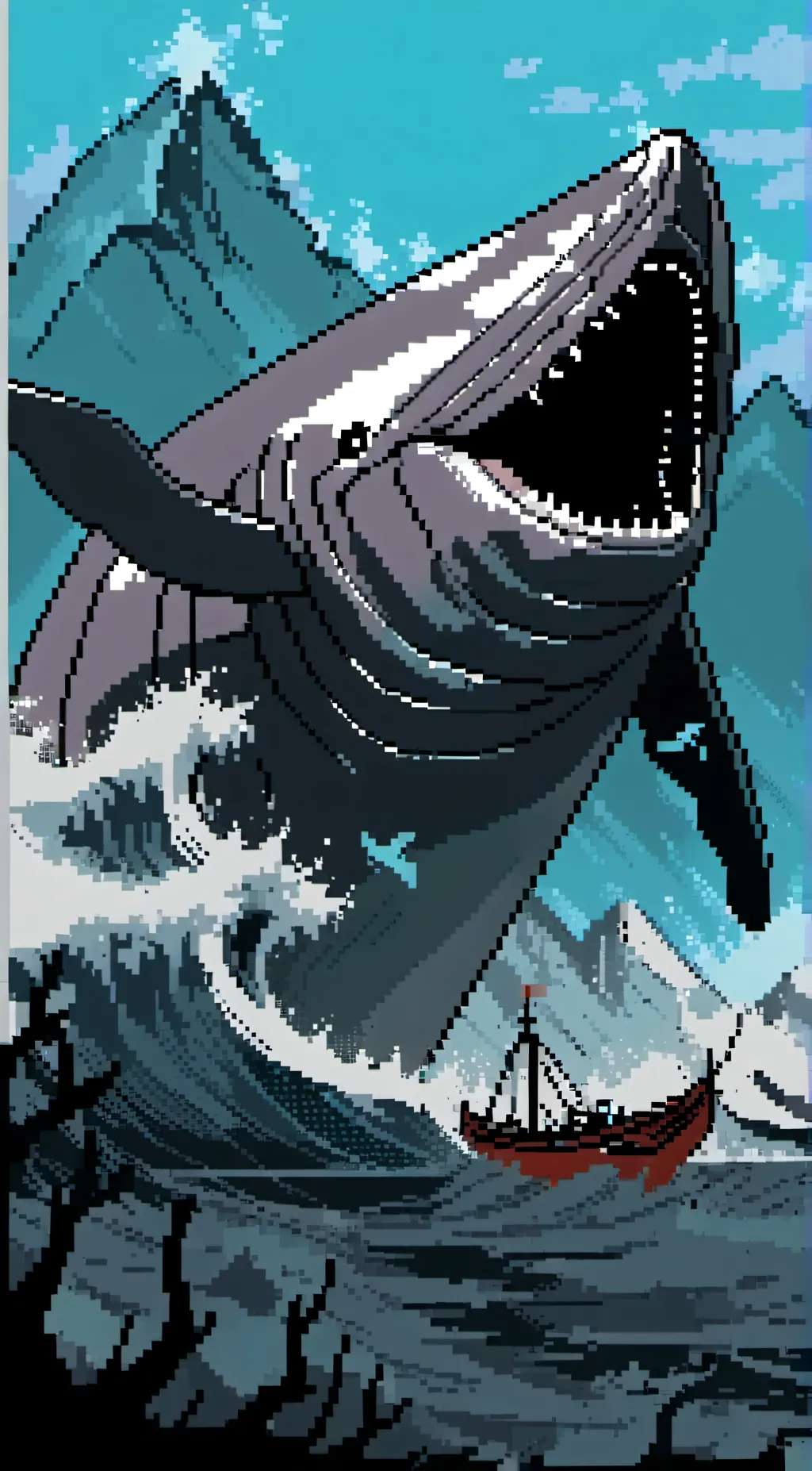 ai character: Livyatan melvillei background