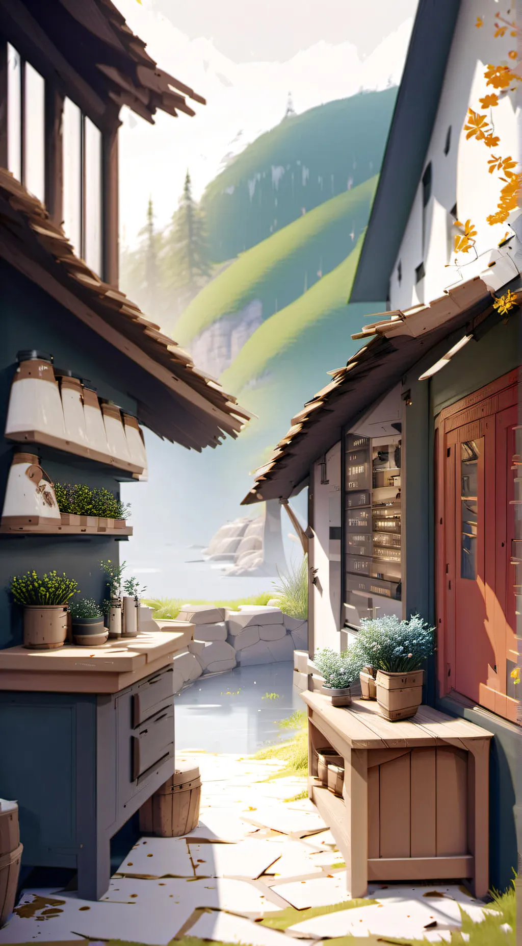 ai character: School Country 9 background