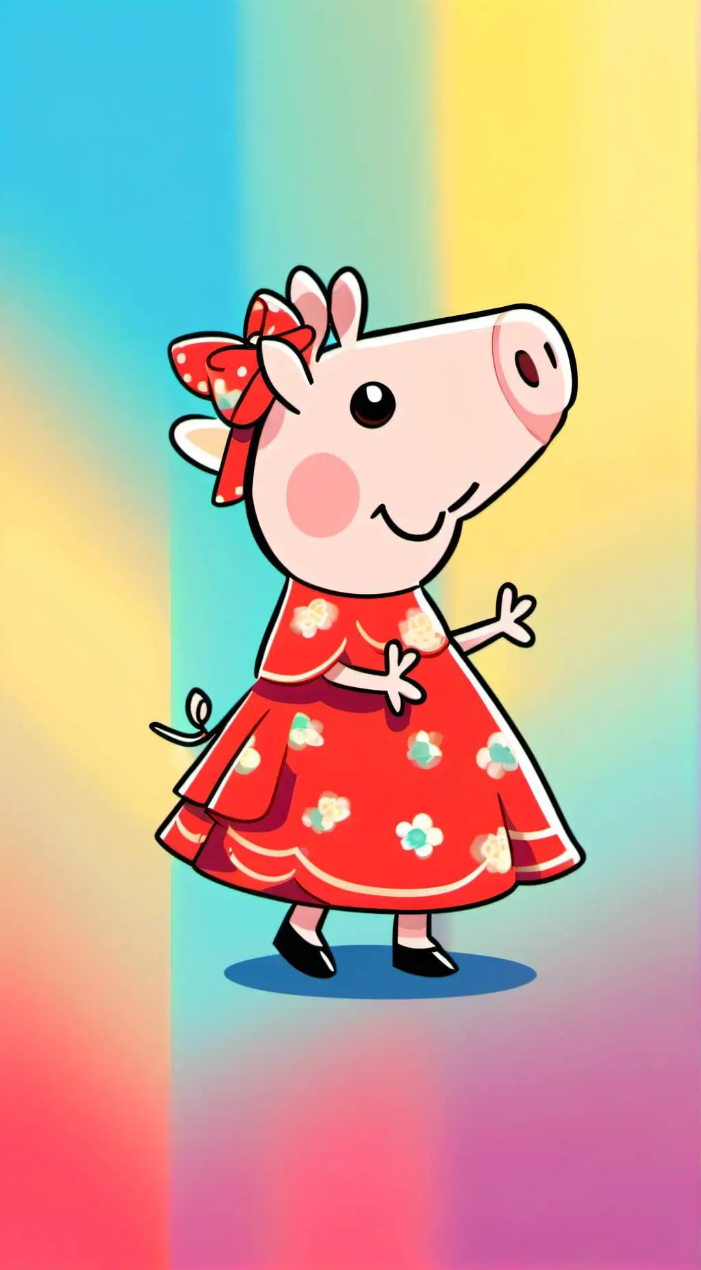ai character: Peppa pig🐷😍😨 background