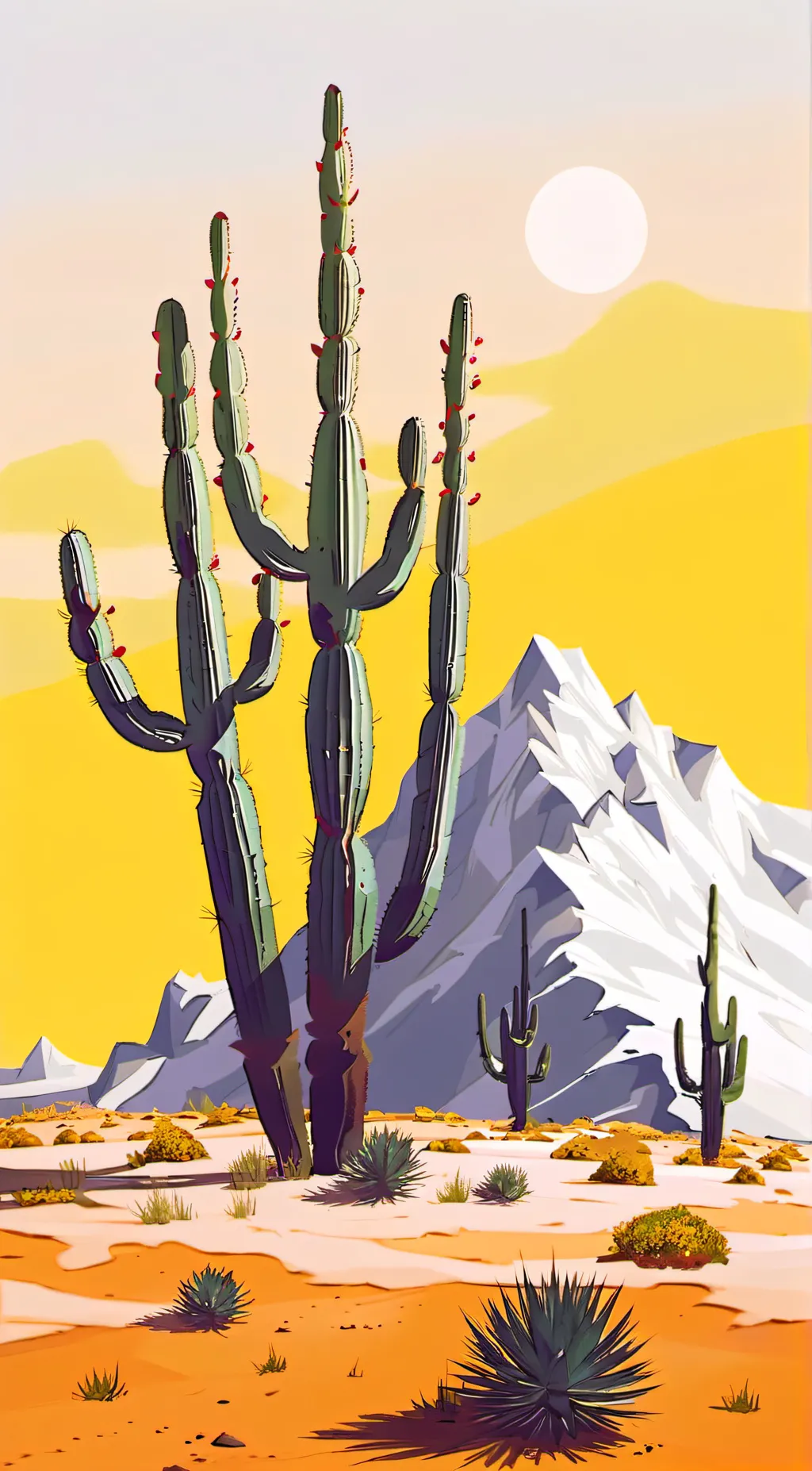 ai character: The desert  background