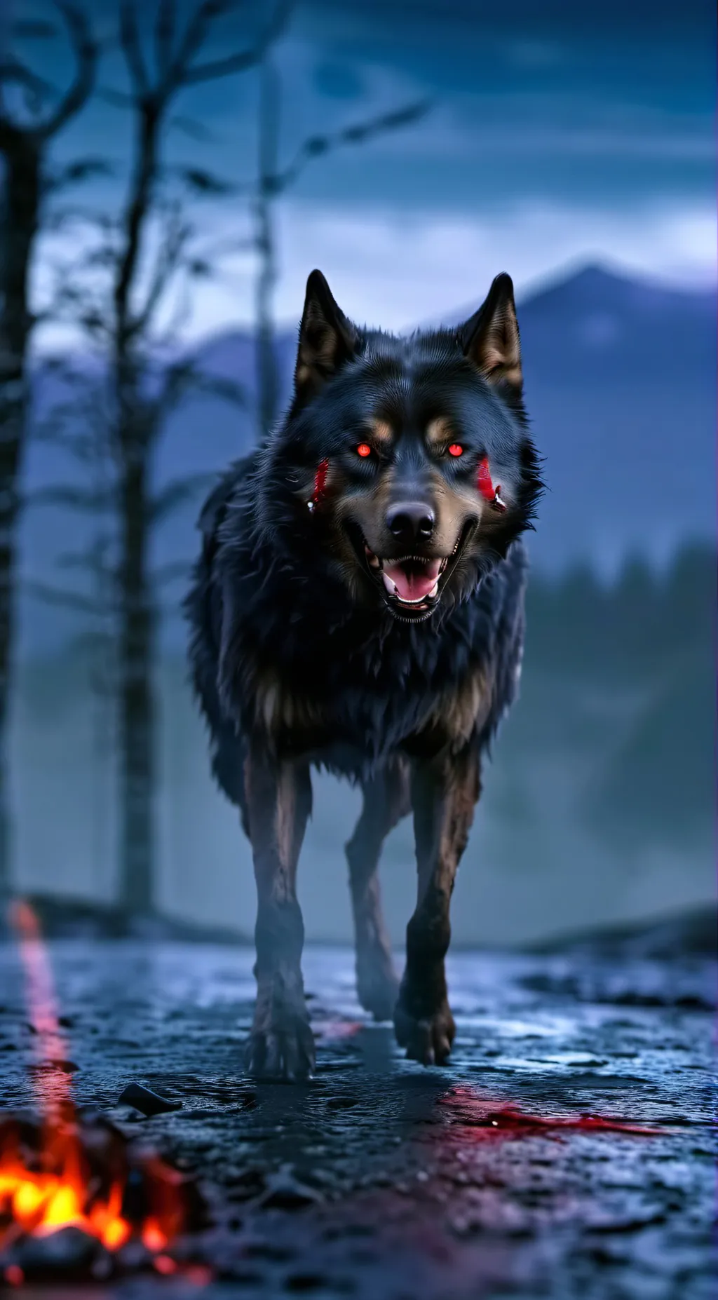 ai character: Grey background