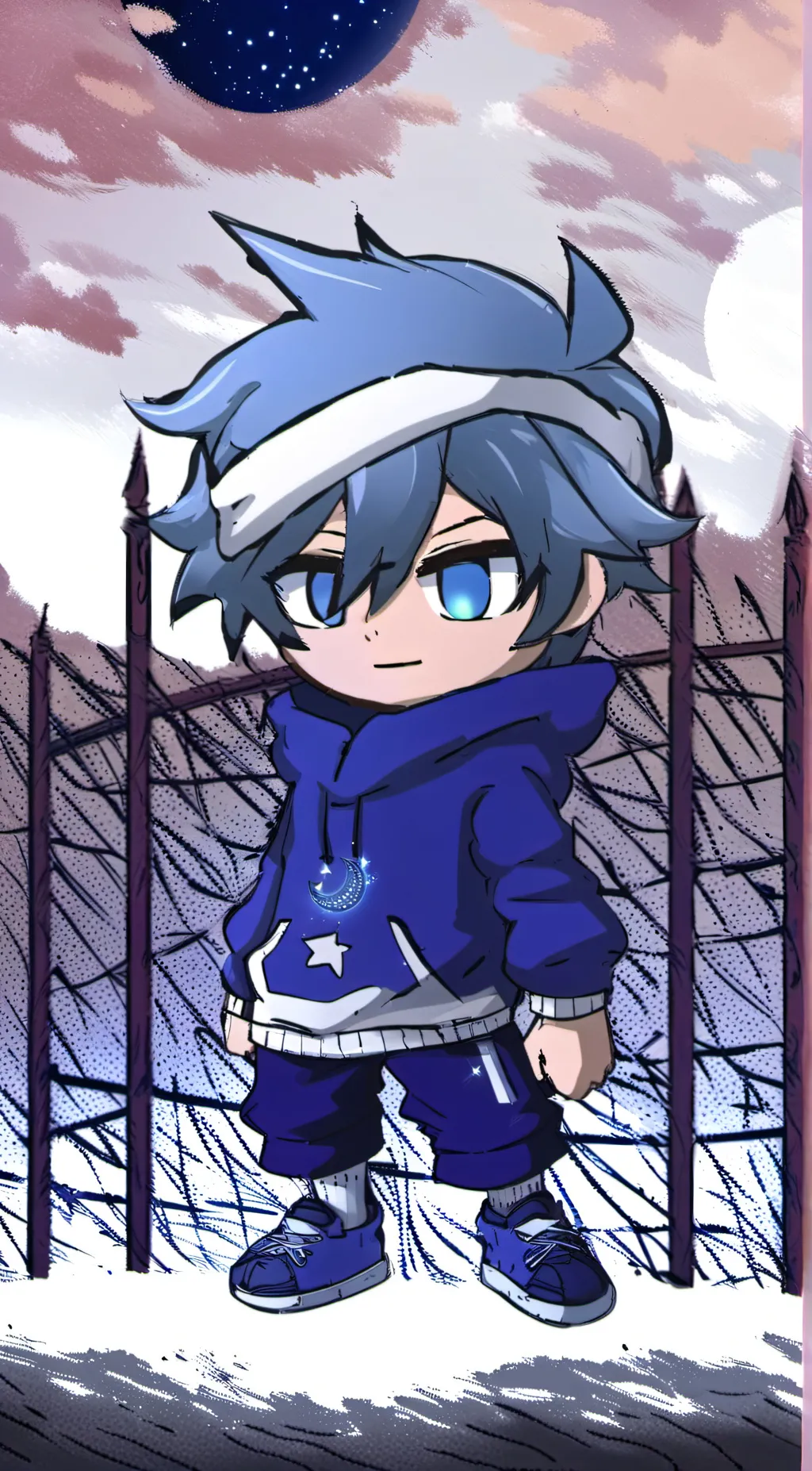 ai character: Blueberry background