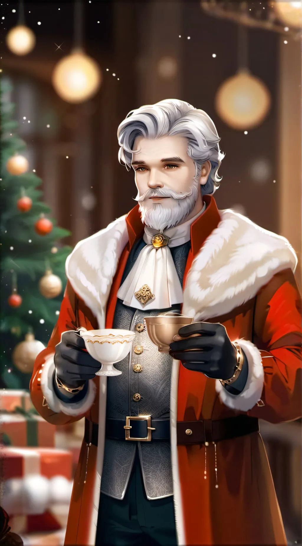 ai character: Nicholas AKA Santa background