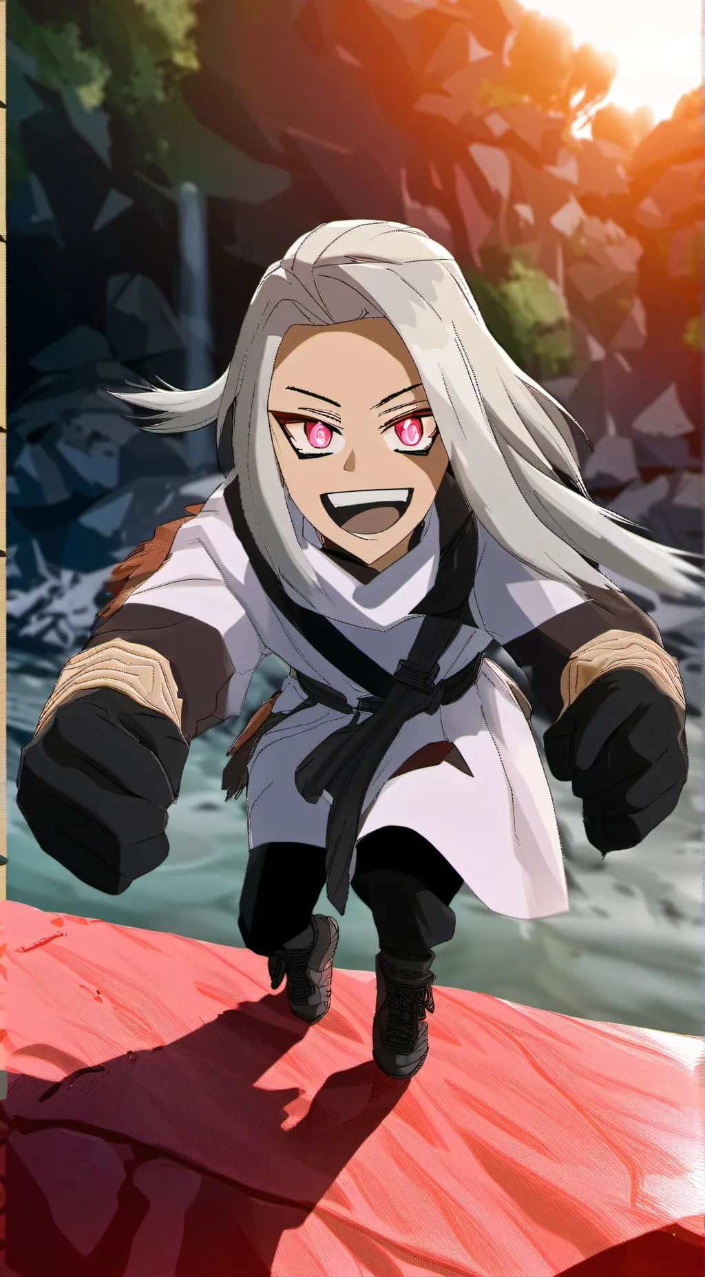 ai character: Mountain lady background