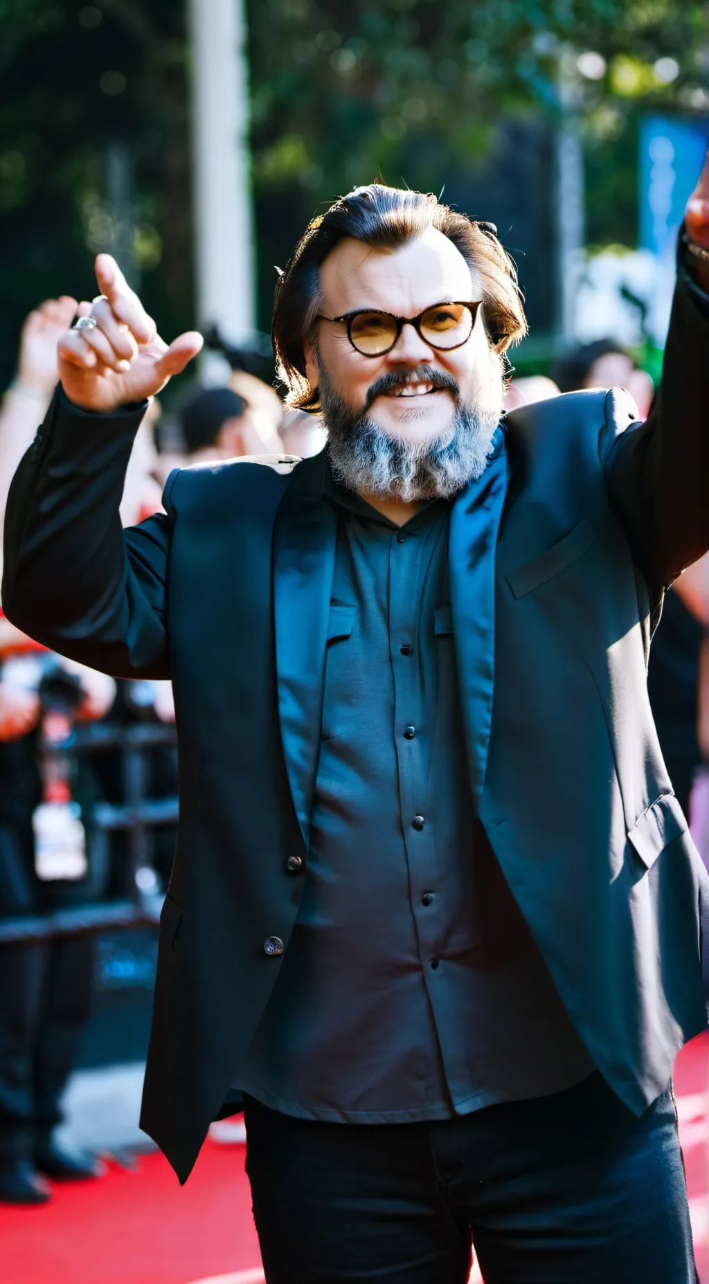 ai character: Jack Black  background