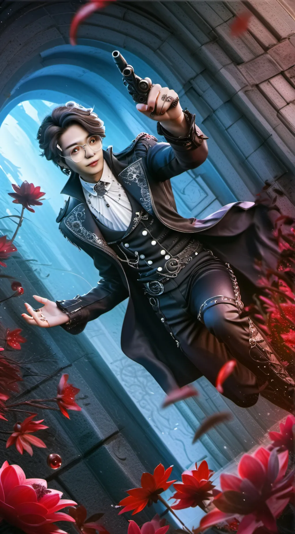 ai character: LE MIN SEOK  background