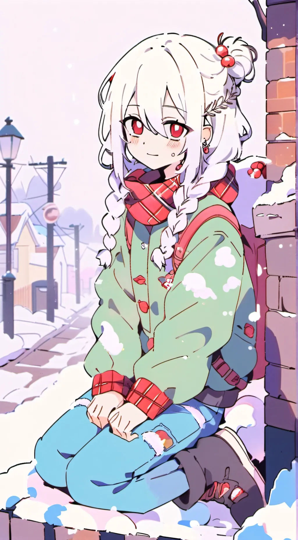 ai character: Snow background