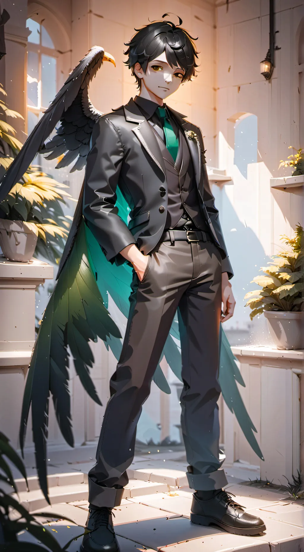 ai character: King flow background