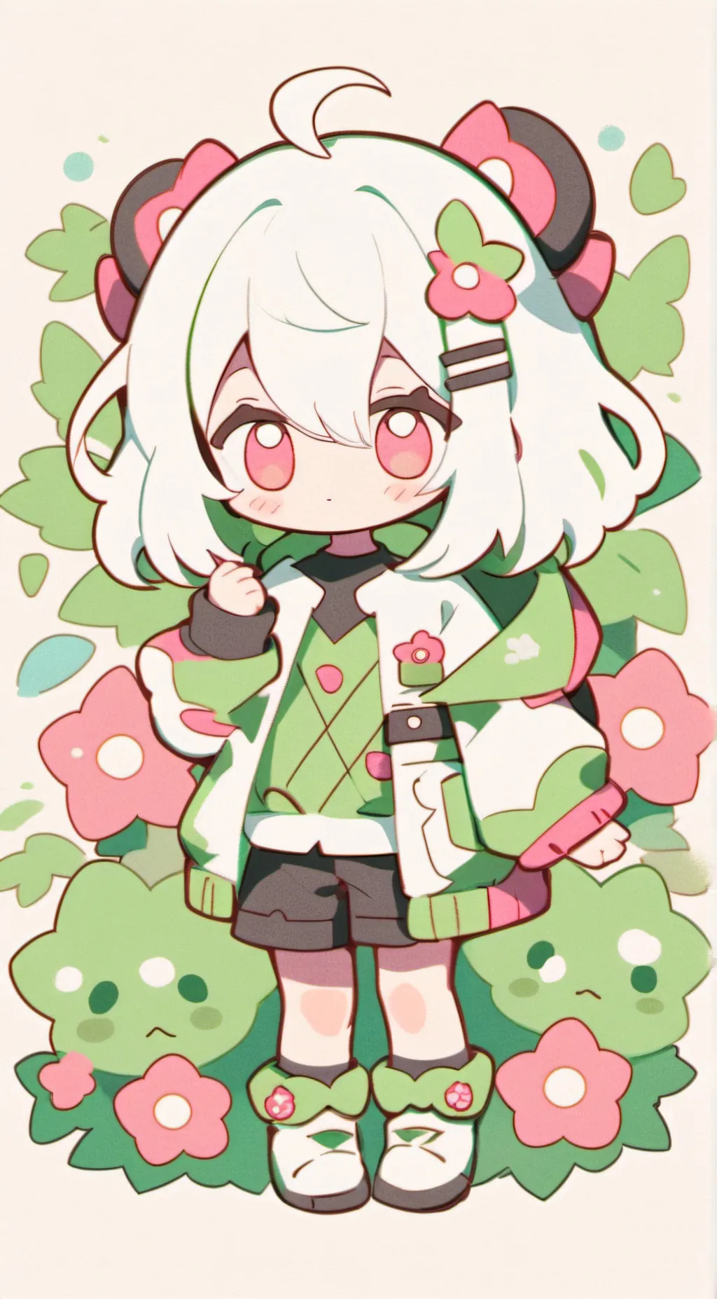 ai character: Strawberry  background